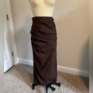Brown Zara Skirt - Side Slit